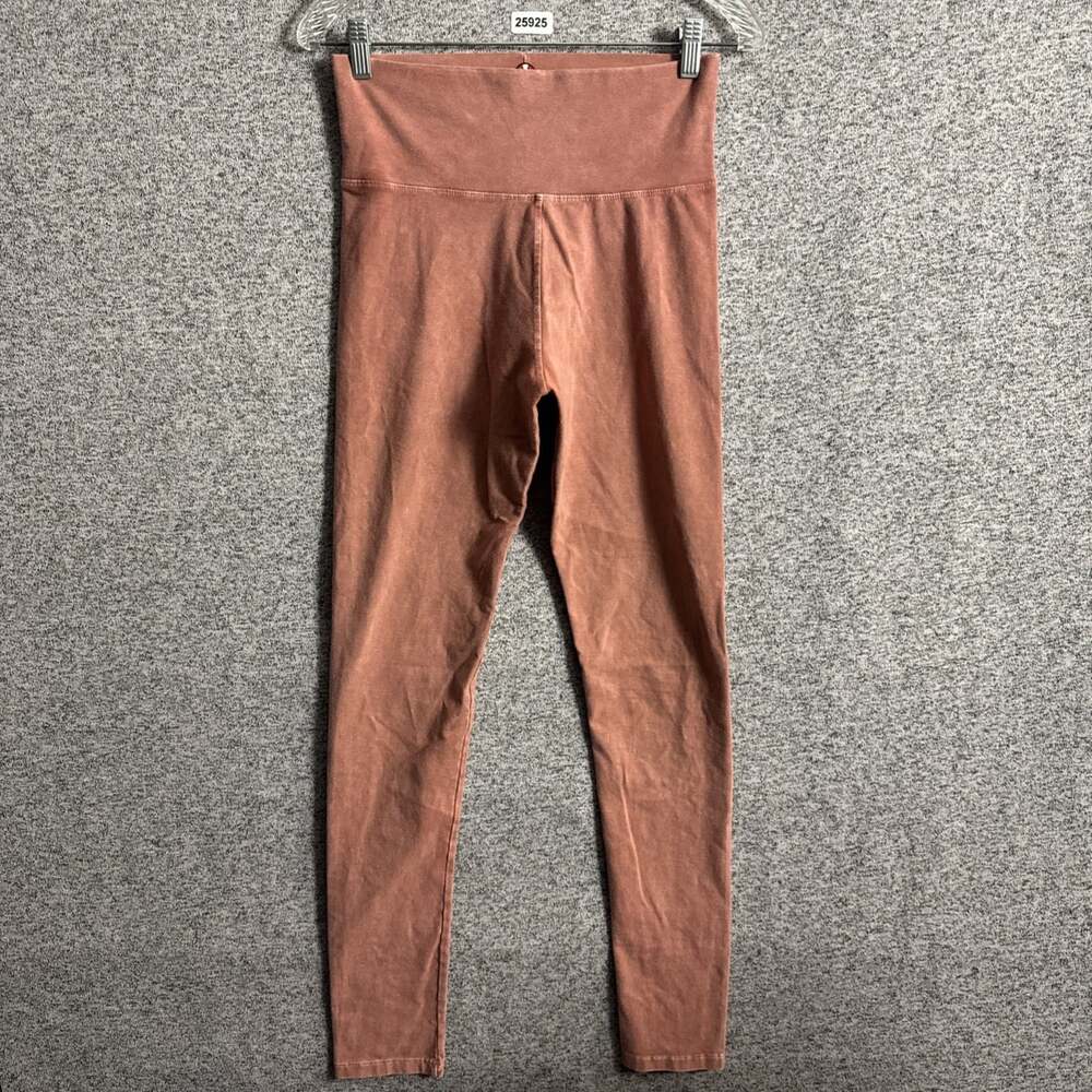 Hard Tail Forever Womens Medium Terracotta Clay Pull On Skinny Roll Down Legging